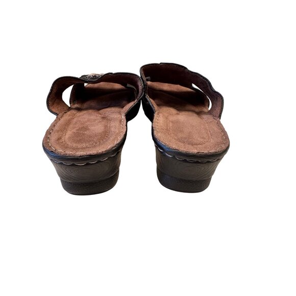 Natural Soul Saymore Wedge Sandals Size 6.5  EU 36.5 Black - Picture 4 of 7